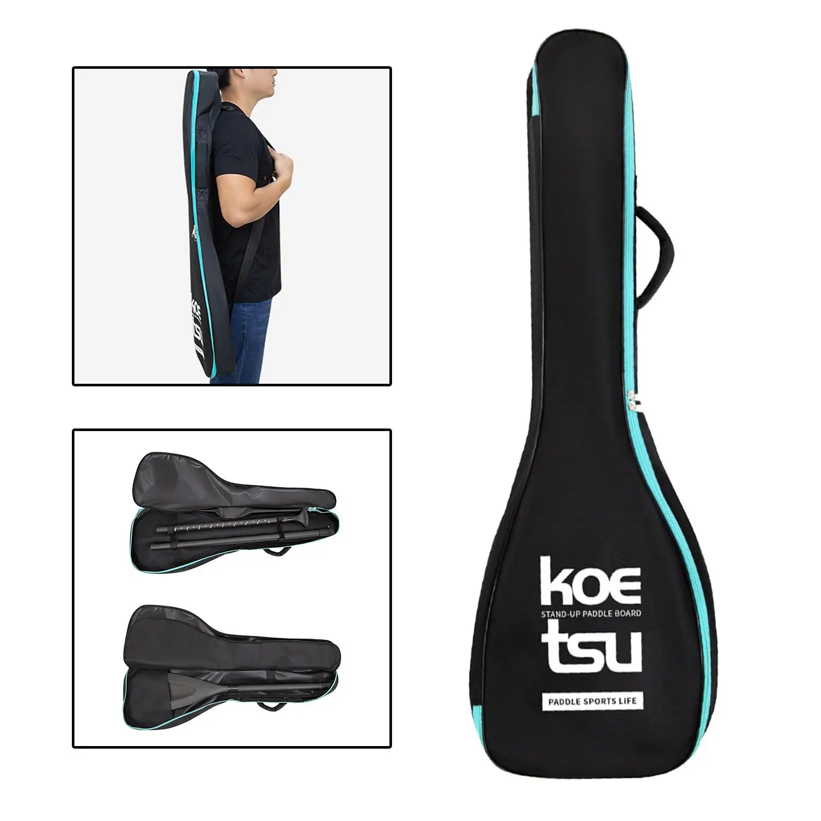 Kayak Paddle Bag Lightweight Padded Adjustable Shoulder Strap Paddle Carrier