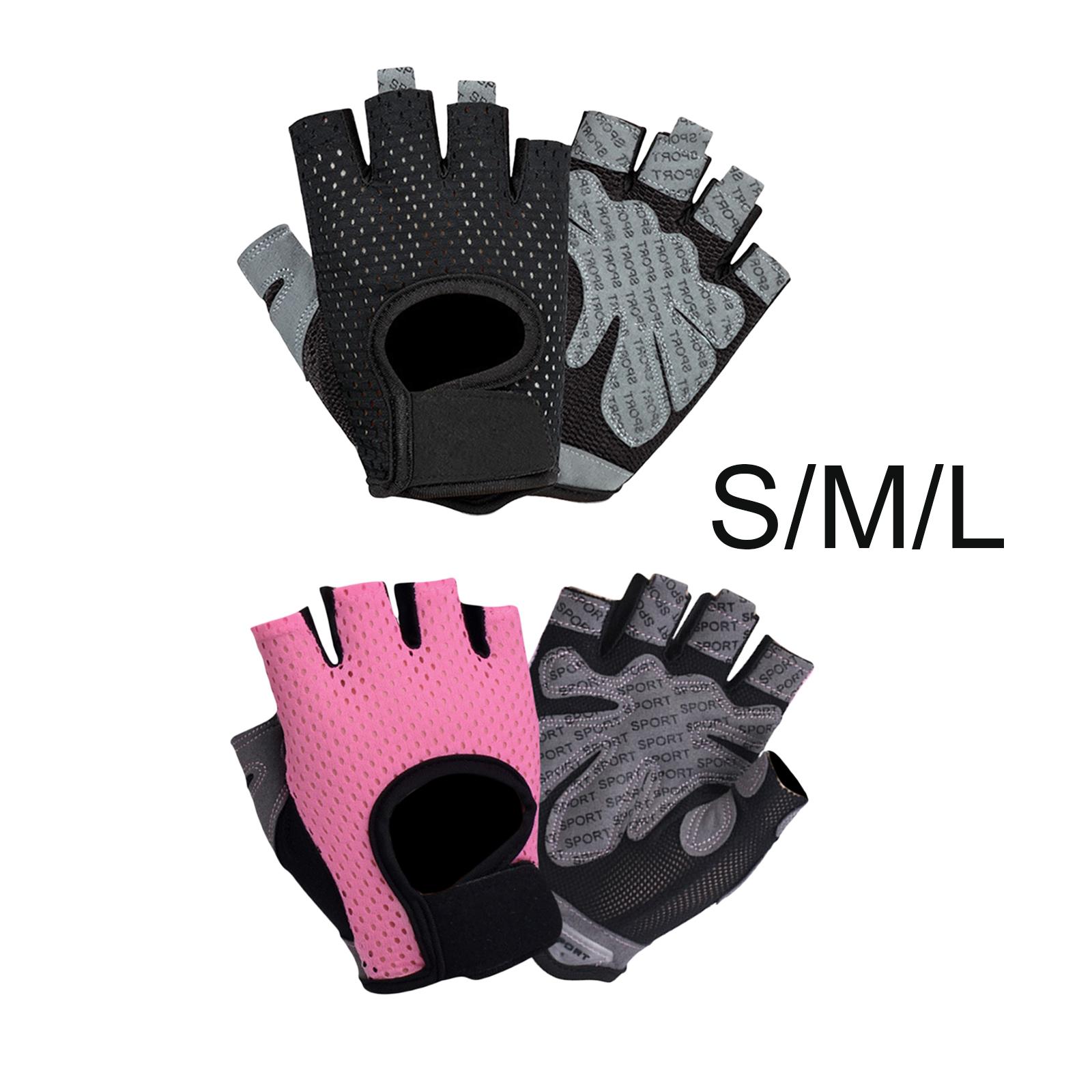 Workout s, Women Half Finger Gym  for Weightlifting, Pull Up, Dumbbell, Powerlifting, Fitness Exercise, Climbing, Cycling