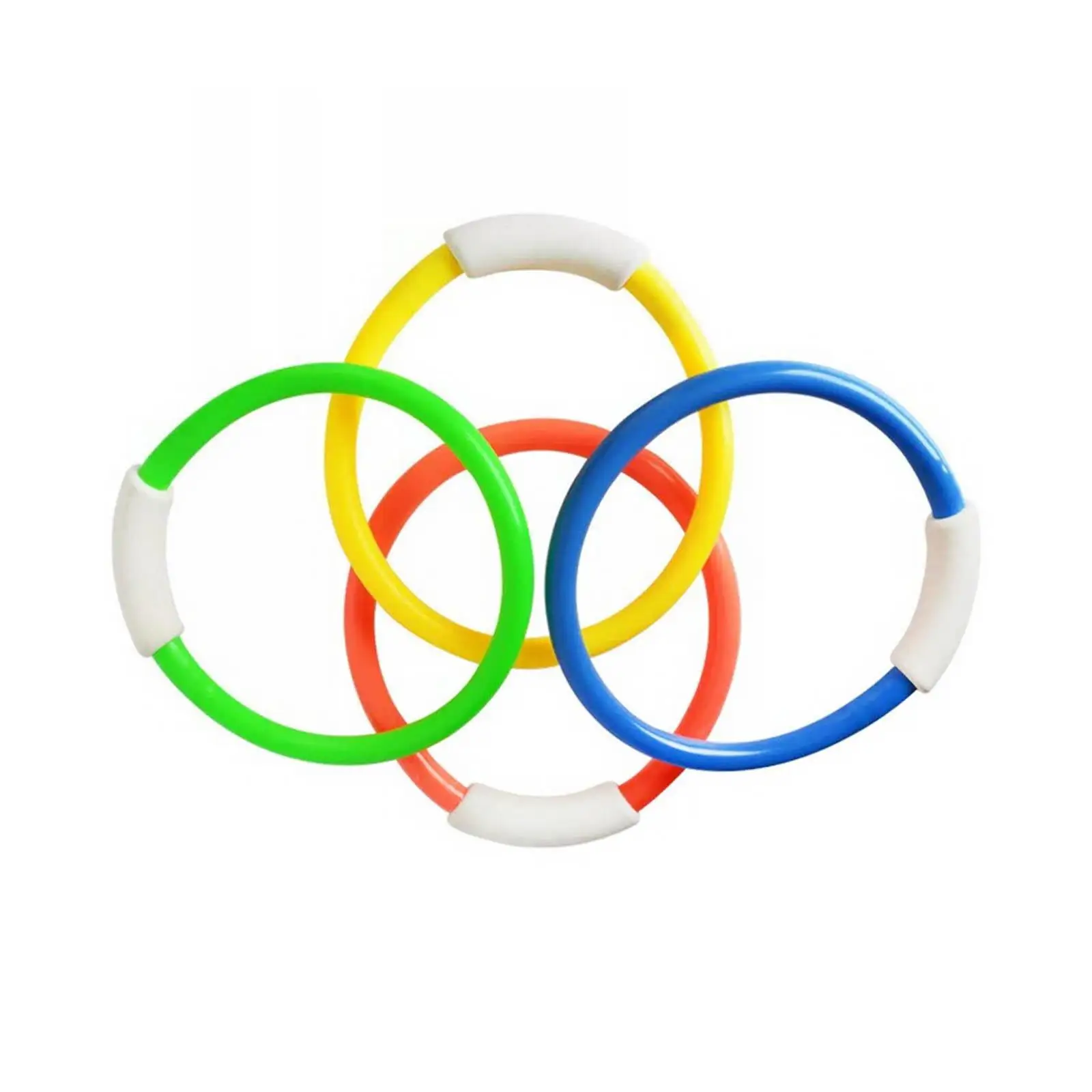 4x Diving Rings for Pool Multi Toy Water Toys for Kids Underwater Dive Rings for Playing Diving Swimming Beach Summer