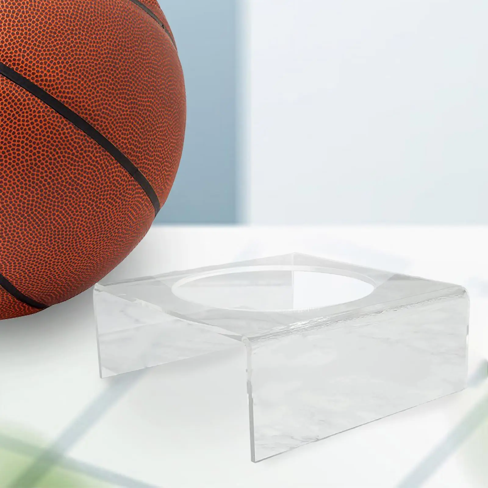 Clear Acrylic Ball Display Stand Base for Rugby Balls Basketball Soccer