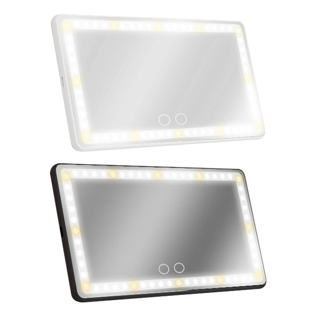 Car Visor Vanity Mirror with LED Lights 60 Adjustable LED Travel Sun-Shading