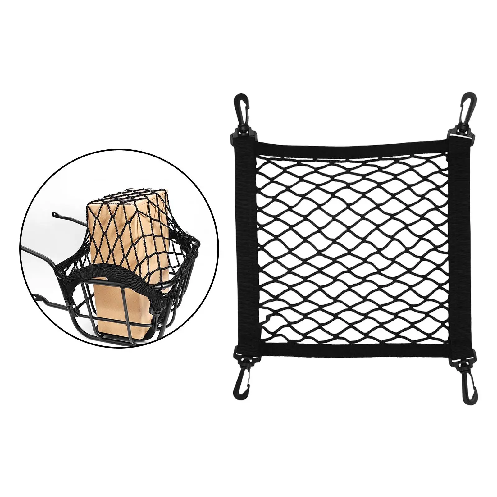Single Layer Automotive Basket Net Mesh Stretchable Car Accessories Nylon for U+