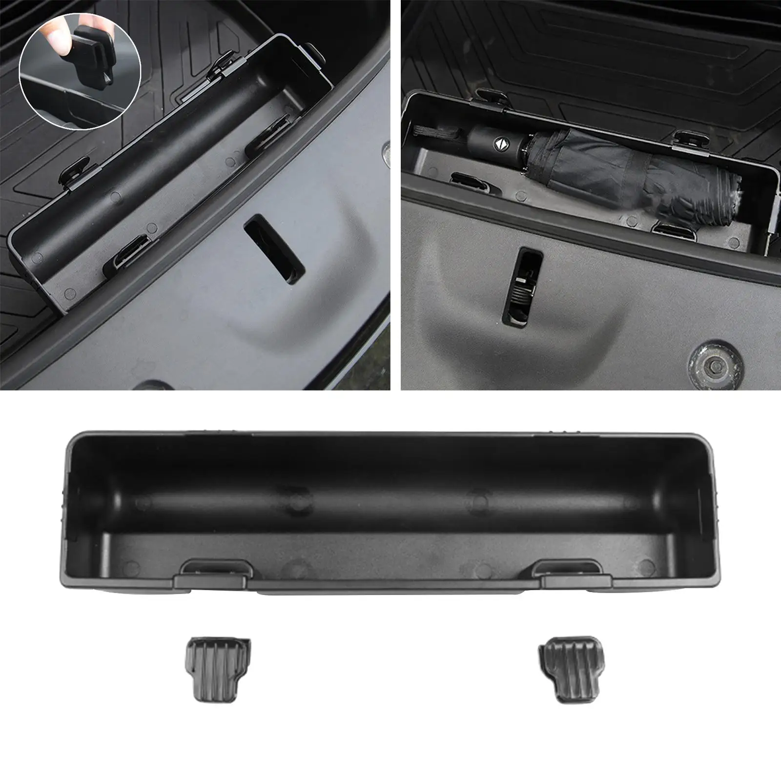Auto Car Front Trunk Storage Box Hook Stowing Tidying Fit for 