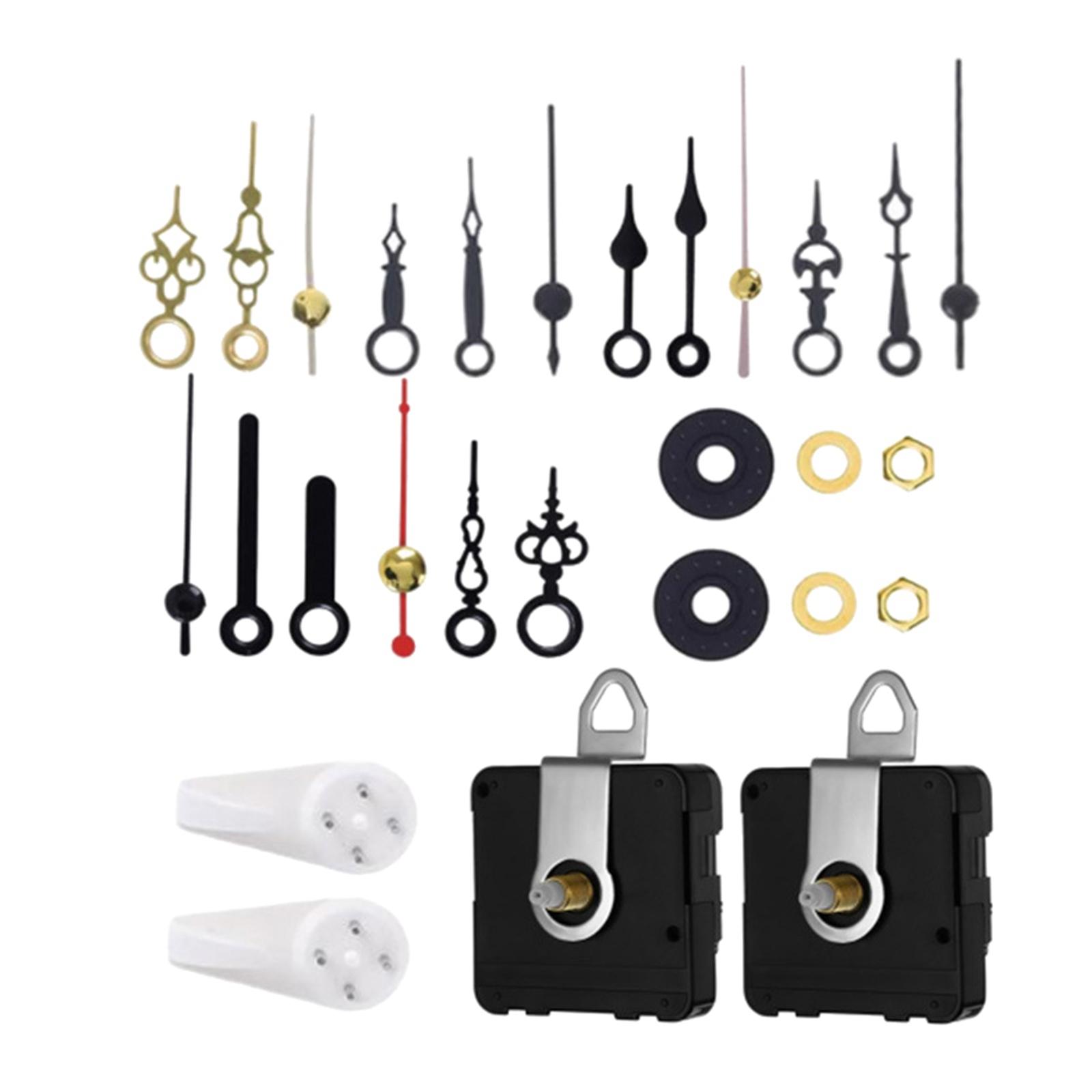 Quartz Wall Clock Movement Mechanism with 6 Set of Hands Repair Parts for Classroom