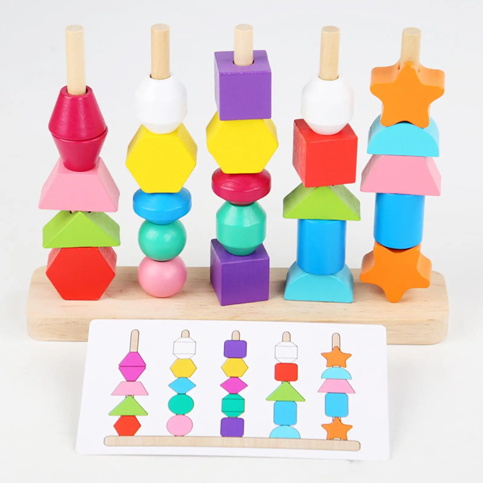 Five Sets Beaded Toys Early Educational for Birthday Gift Toddlers Preschool