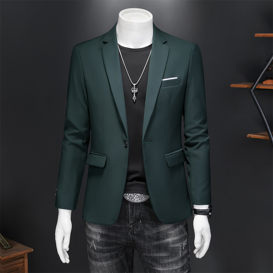 High Quality Business Slim Fit Single Buttons Suits Jacket Men Slim Fit Casual Fashion Wedding Groom Tuxedo Blazer Coats 6XL-M