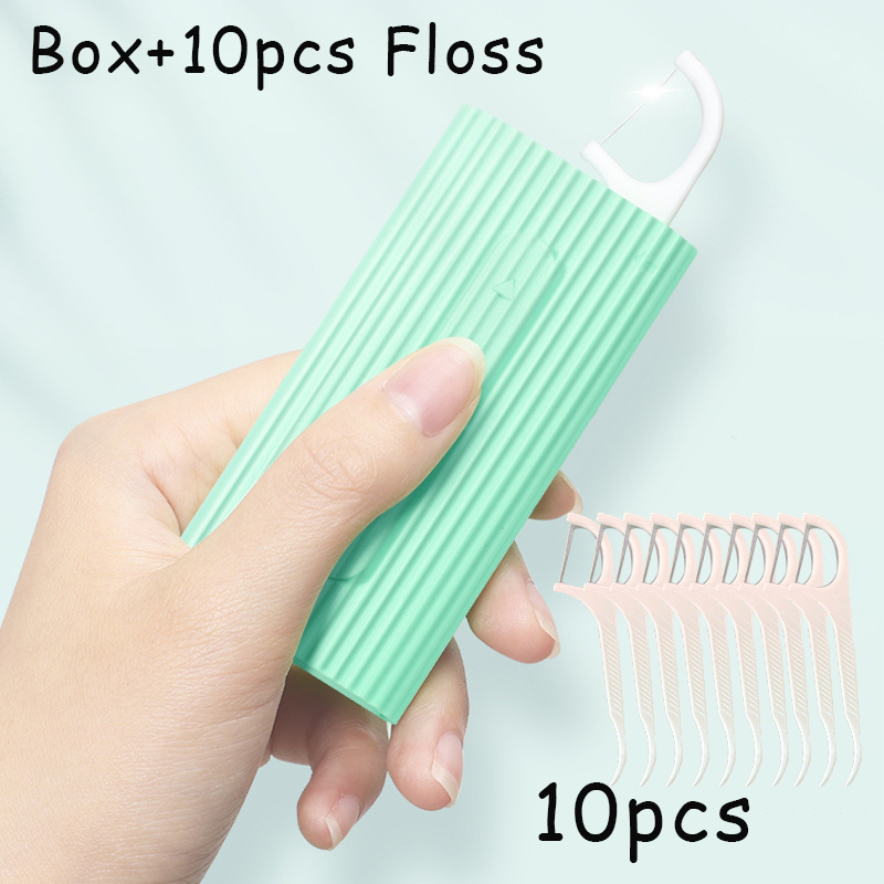 Best of Portable Plastic Automatic Dental Floss Box Reusable Floss Toothpicks Container Box Practical Teeth Holder For Travel Camping Reviews & Tips