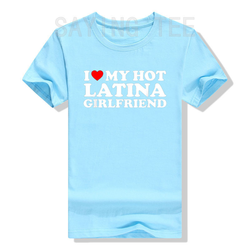 Ich liebe meine heiße Latina-Freundin, ich liebe meine heiße Latina-GF-T-Shirt, passendes Paar-Valentinstag-T-Shirt, kurzärmelige Blusen, Geschenke – Detail 5