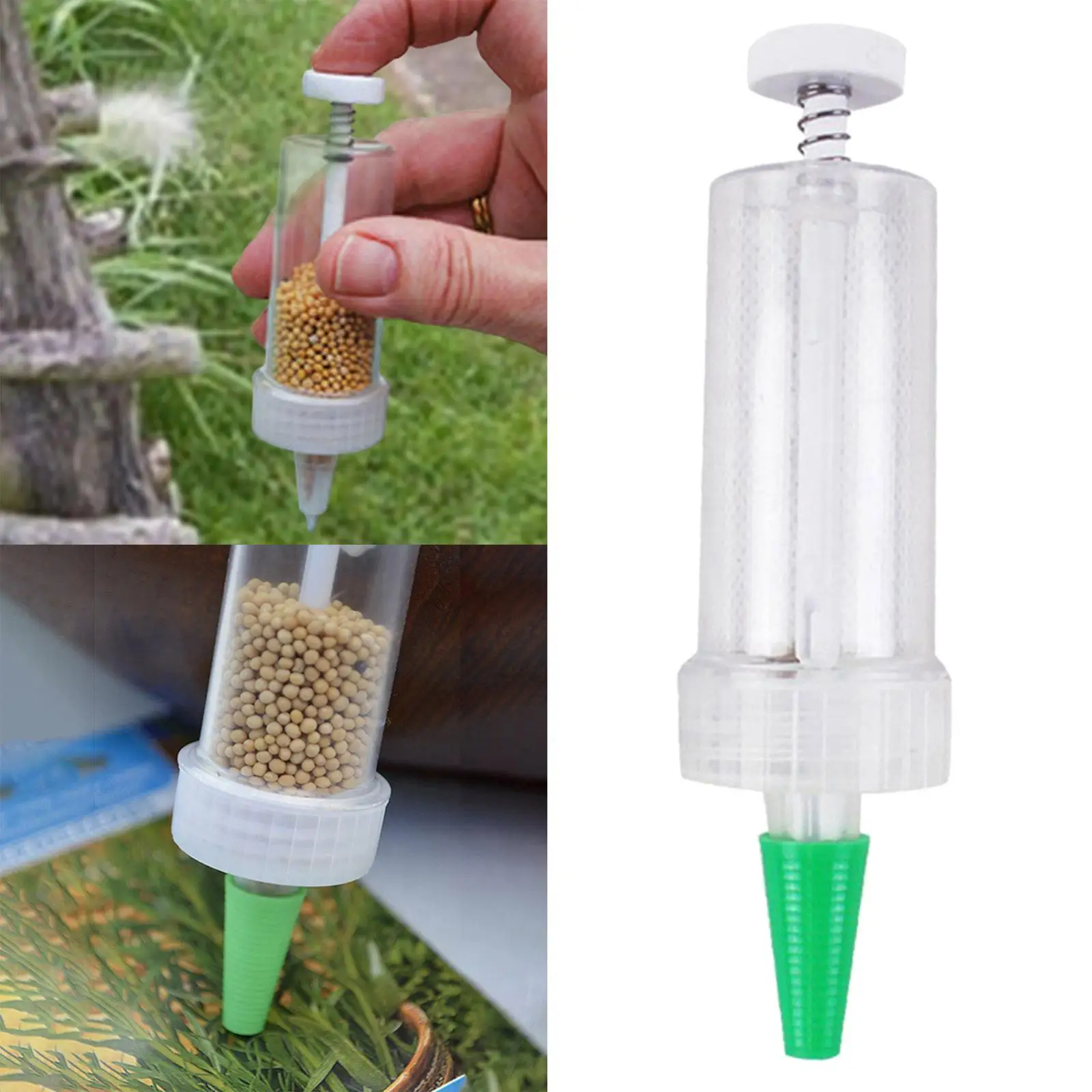 Plastic Mini Sowing Seed Dispenser Manual Planter Seeder Tool Seed Spreader