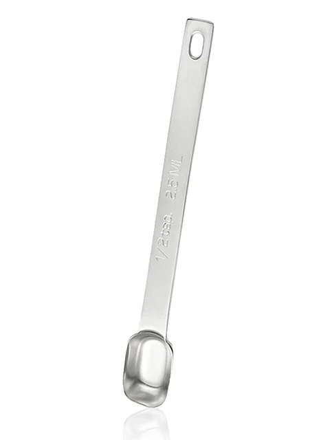 Wadasuke Seisakusho 4911-0010 Extra Thick Measuring Spoon, 1/10 Spoon,  Silver