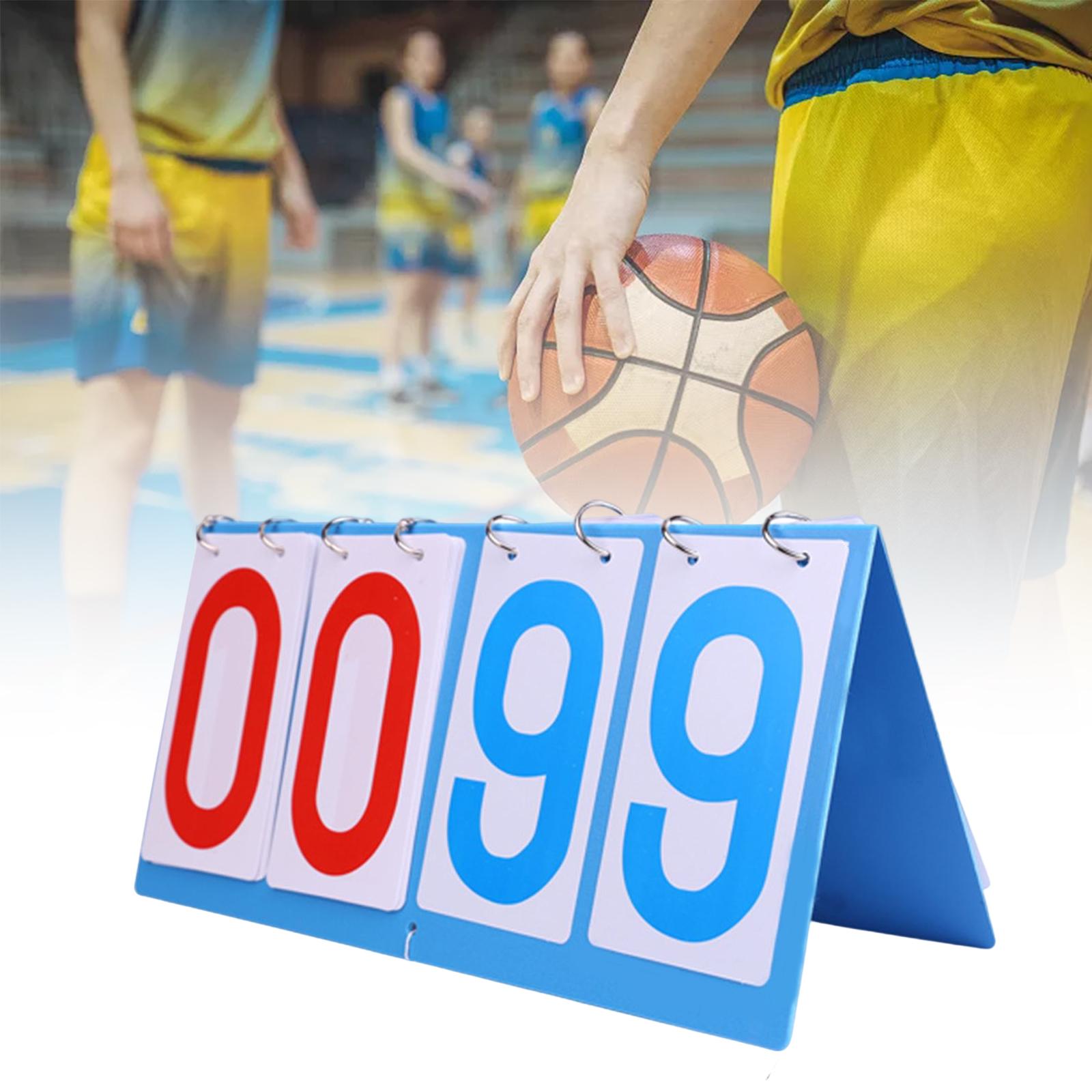 4 Digits Portable Table Top Scoreboard Sport Scoreboard Collapsible for Baseball Soccer