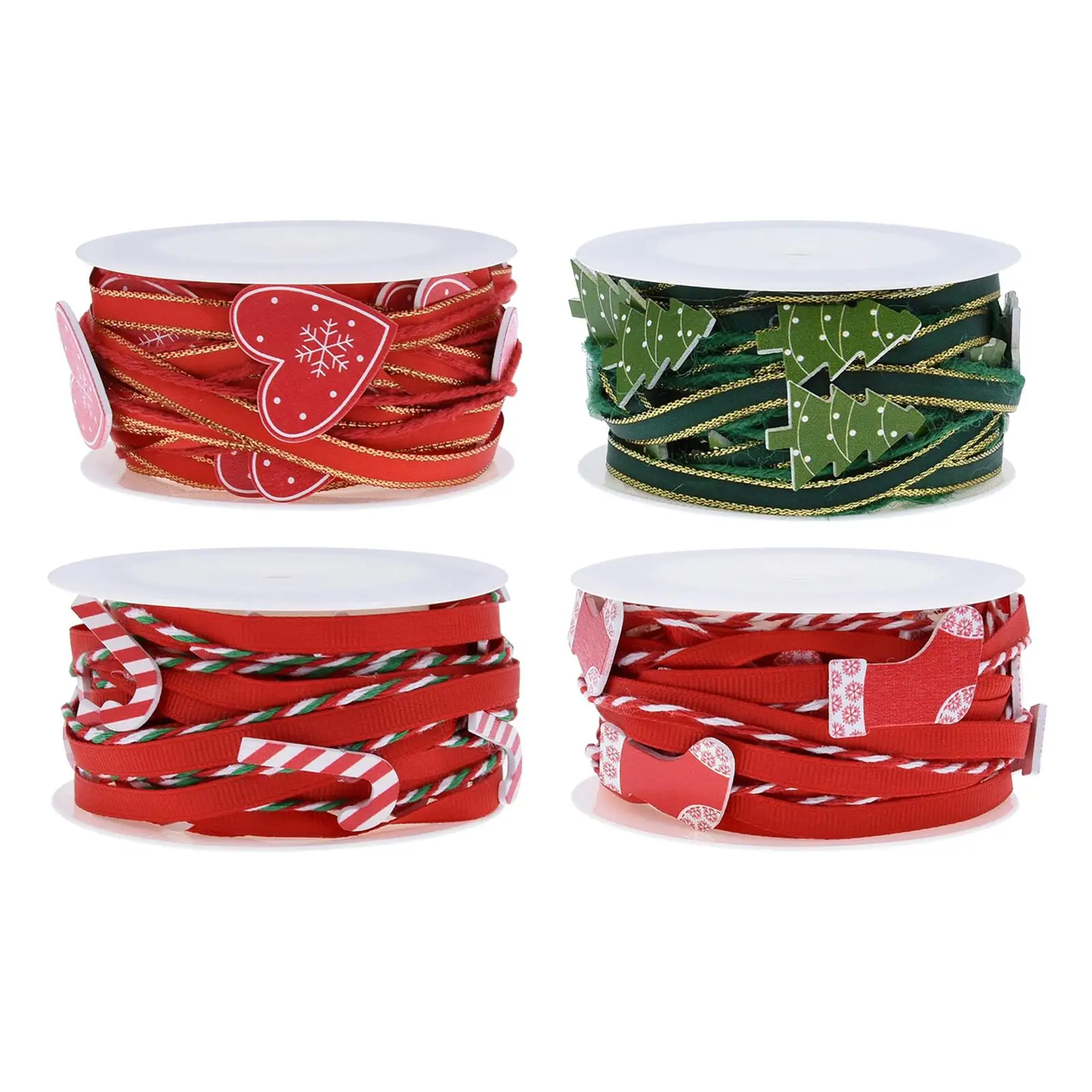 Christmas Ribbon DIY Durable Length 5M Decor for Cake Boxes Bouquet Hair Accessories Flower Making Hair Bow Sewing Supplies