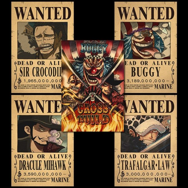 22 Poster One Piece - Luffy Wanted Per Decorazione Camera, Sticker Murali Anime - Foto 6