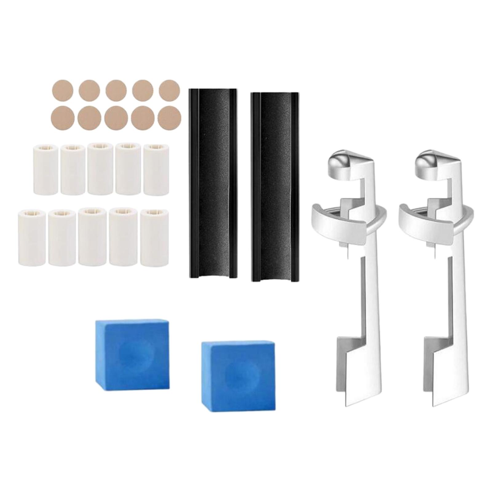 26x Pool Cue Tip Repair Kit Table Pool Accessories Pool Cue Tip Repair Clamp Chalk Cubes for Training Beginners Outdoor Sports