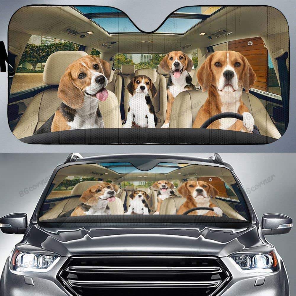 Beagle Family Driving Car Sunshade - Classic Shop