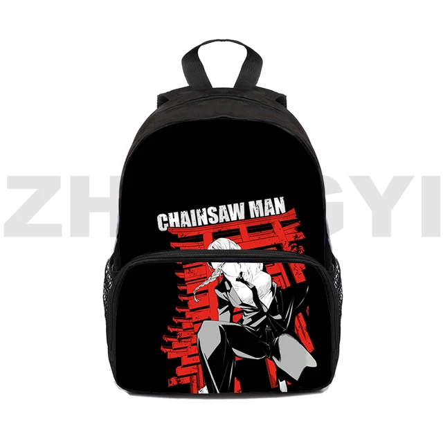 Chainsaw Man Backpacks Casual Fashion Travel Bag Unisex Daypack Anime  Zipper Pack