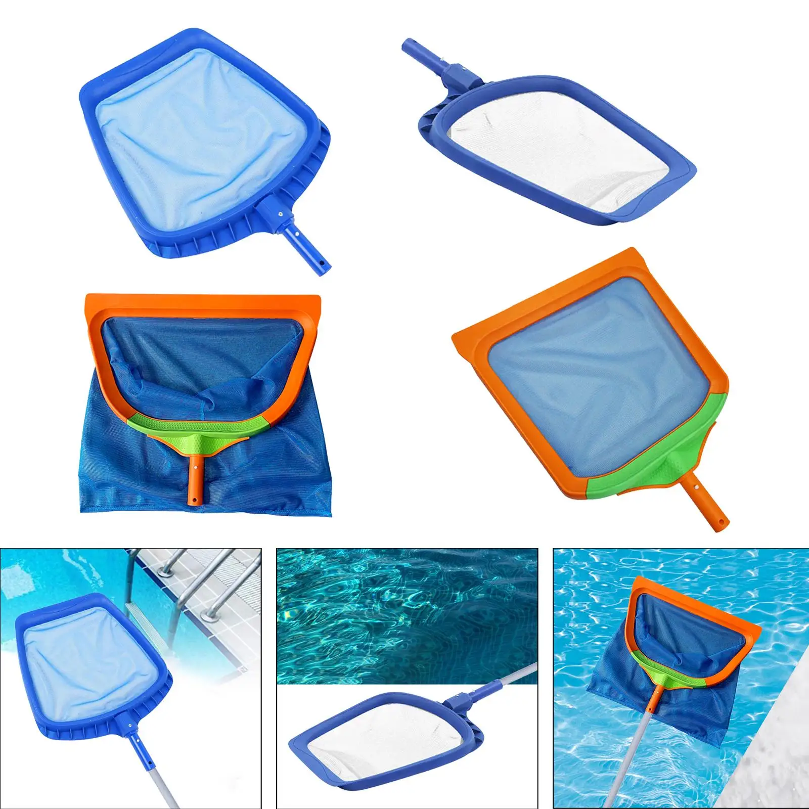 Swimming Pool Leaf Skimmer Net Lightweight Quickly Removes Leaves and Other Debris Professional Swimming Leaf Rake Cleaning Tool