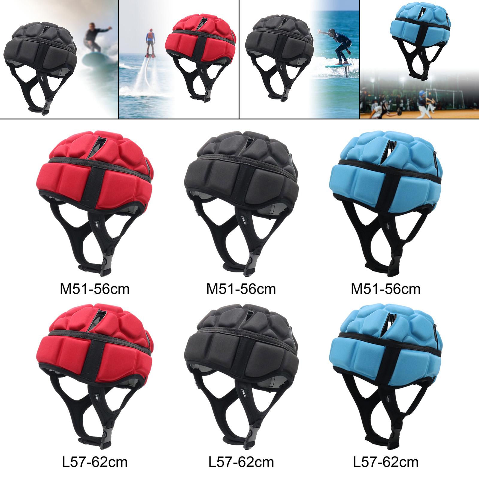 Adjustable Rugby Helmet EVA Padded Headgear Sports Soccer Football Head Protective Helmet Protector Headgear for Youth Adults 