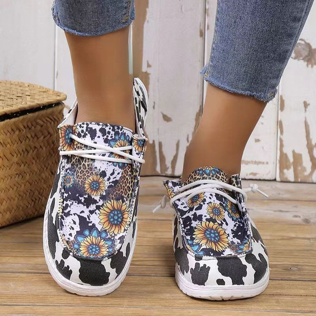 Women’s store slip-on Spiderweb canvas shoes black & white fall style autumn