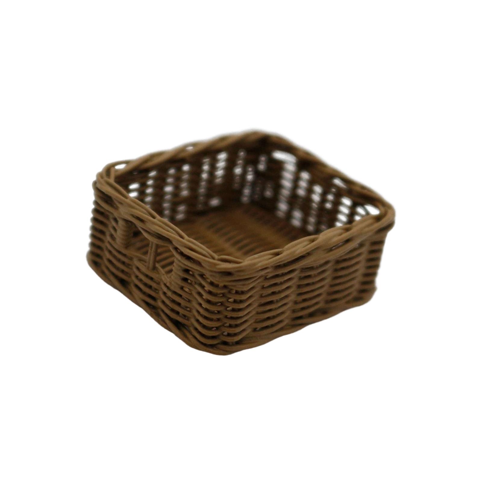 1:6 Dollhouse Storage Basket Picnic Basket Playset Miniature Flower Baskets for Dollhouse Fairy Garden Room Home Bedroom