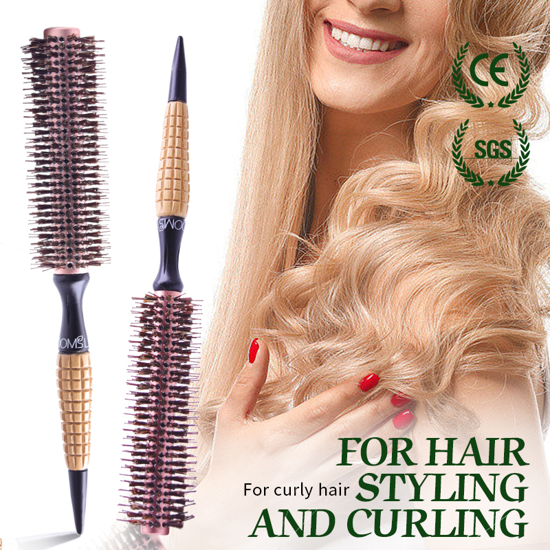 Best of Professional Black Hog Mane Boar Bristle Round Wooden Barrel Rolling Curling Styling Hair Brush Iron Anti Static Roll Hairbrush Reviews & Tips