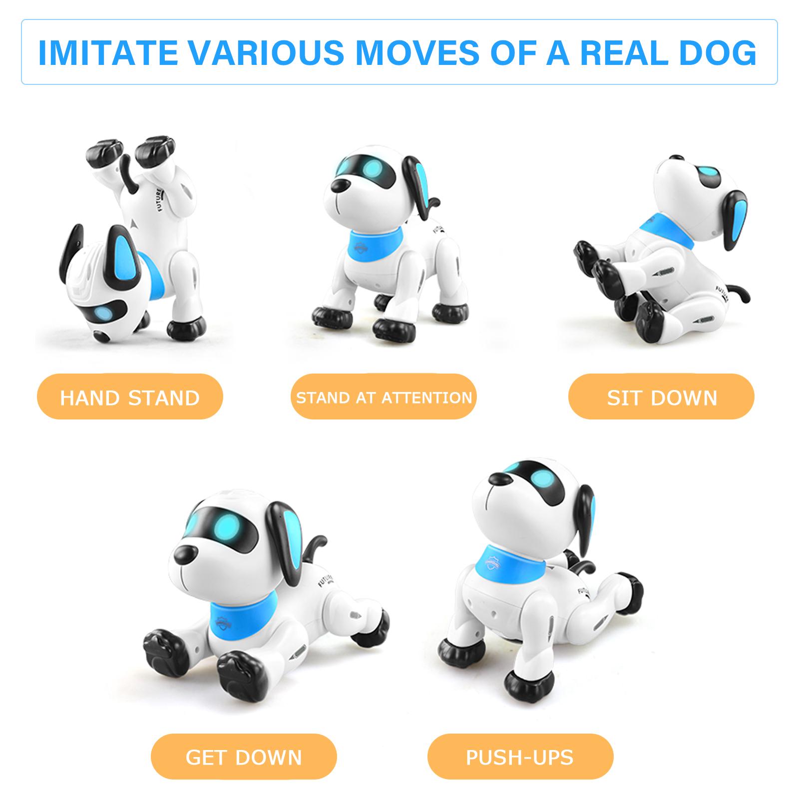 Robot Puppy Toy Programmable RC Stunt Robot Toys Dancing RC Animal Dog Toy Electronic Pets for Children 3~8 Birthday Gifts