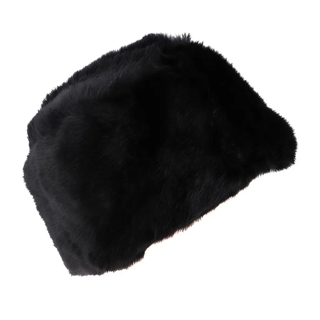 Men Ladies Warm Russian Cossack Winter Hat  Snow Ski black and white Cap