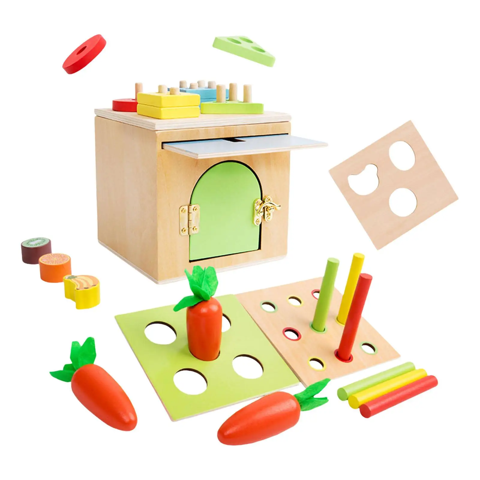 Wooden kit Montessori Toy Sorting Preschool Training Shape Sorter for Children
