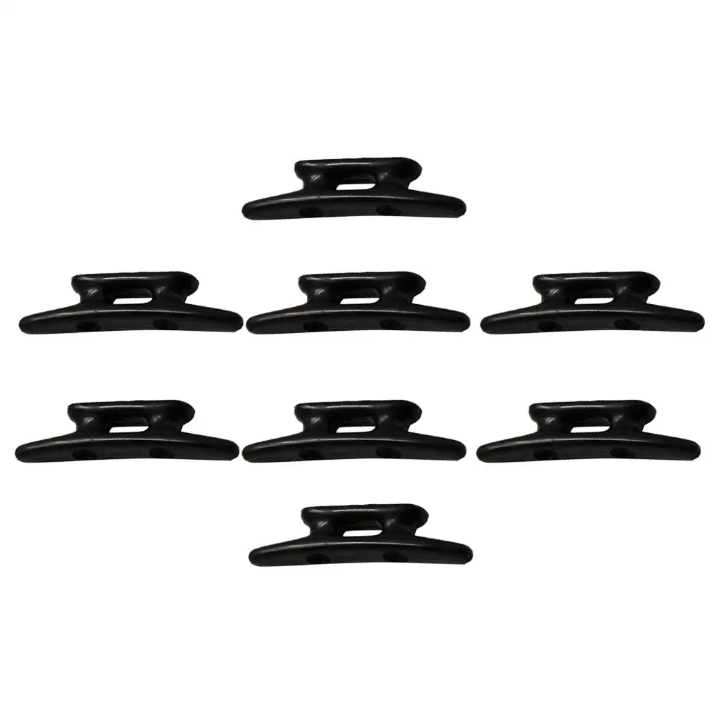 Boat Nylon Cleat 3 inch , Heavy Duty Marine Grade 2 Holes Mooring Accessories - Black