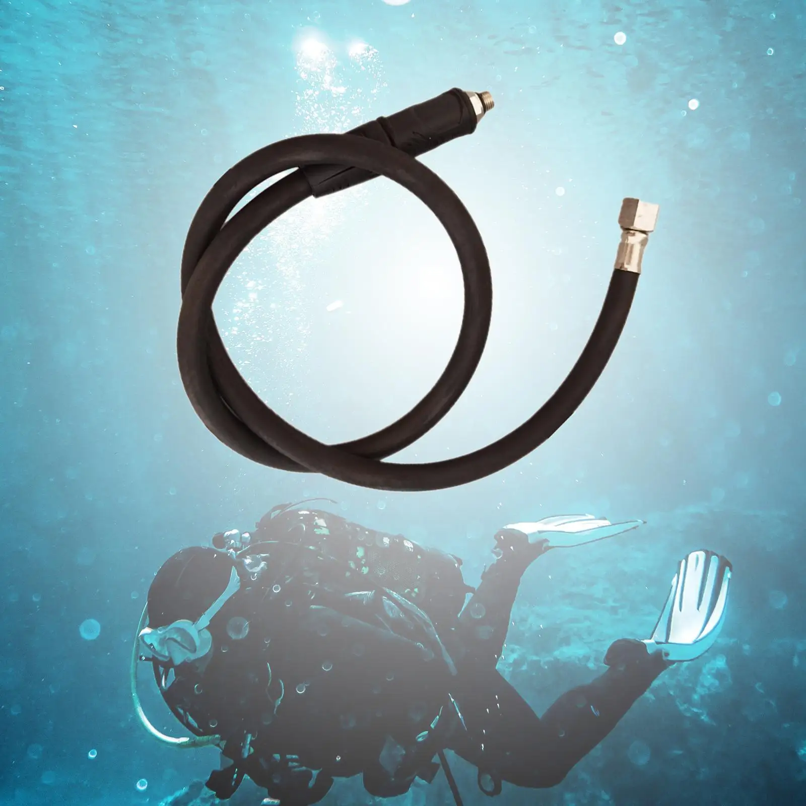 Durable Scuba Diving Medium Pressure Hose for 2ND Stage Regulator 35`` Quick Disconnect Hoses Replacement for Dive Standard BCD