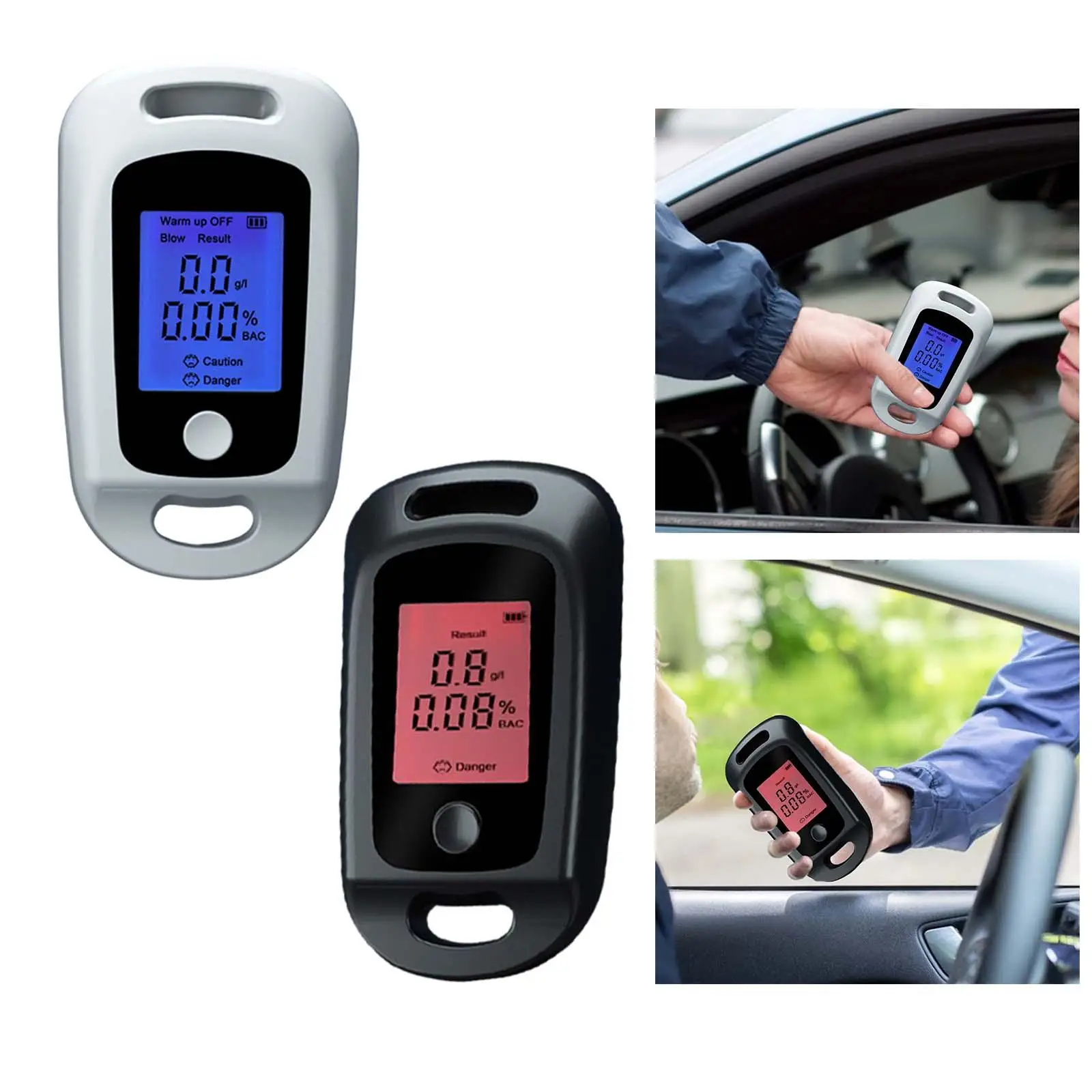 Alcohol Tester Digital Rechargeable Mini Portable Air Blowing Breath Drunk Driving Analyzer for Home Use Personal