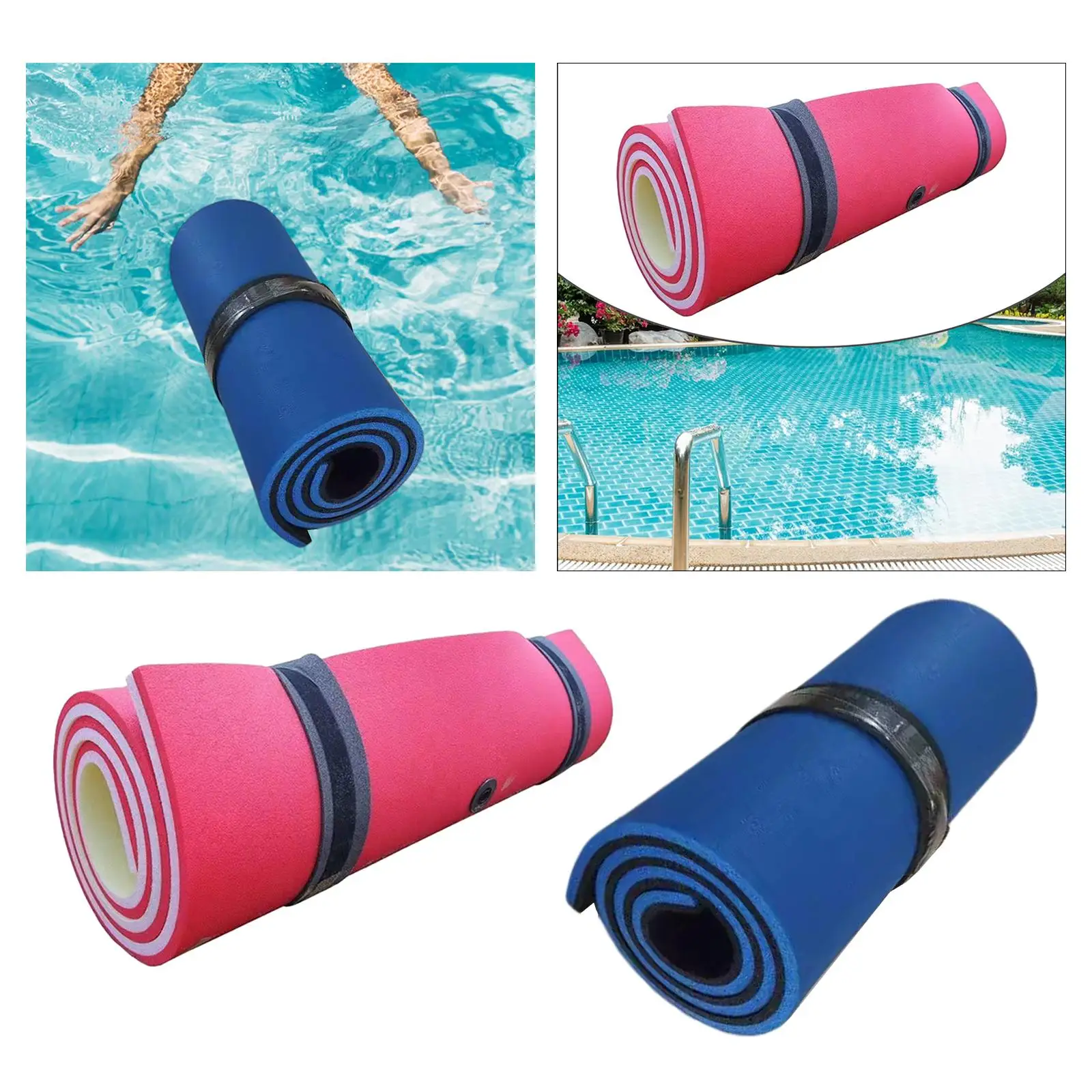 Water Float Mat Adults Relaxing Lounge Mattress for Party Lake Swimming Pool