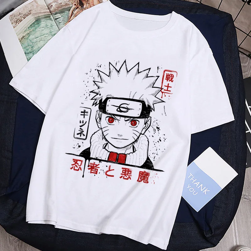 Naruto T-Shirt Weiß Naruto Mit Sharingan