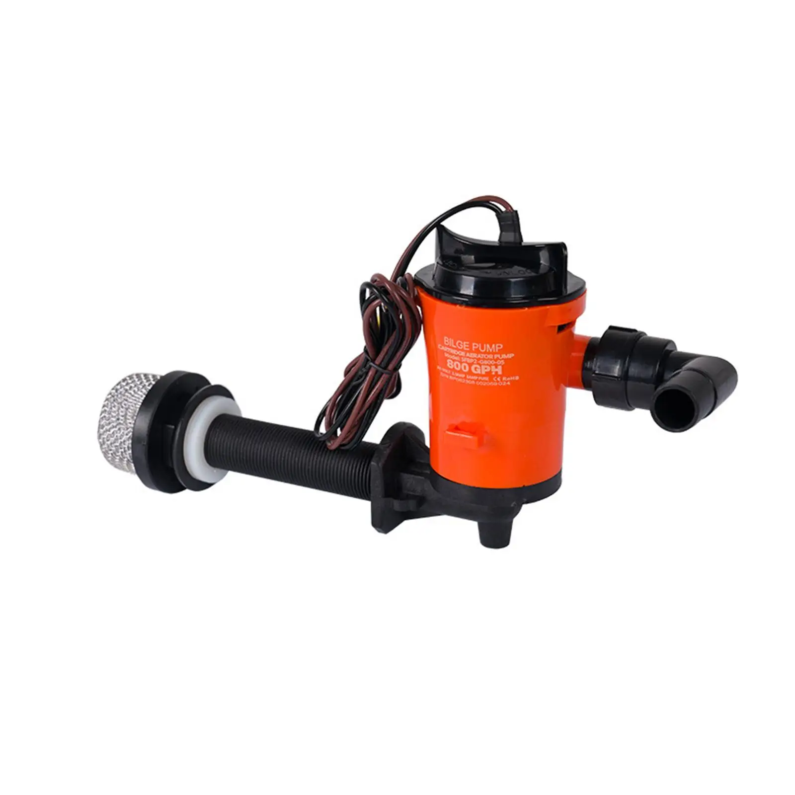 Livewell Pump for Boat Bilge Pump Easy to Install 24V 800GPH Durable Accessories Direct Replaces Easy to Clean Boat Aerator Pump