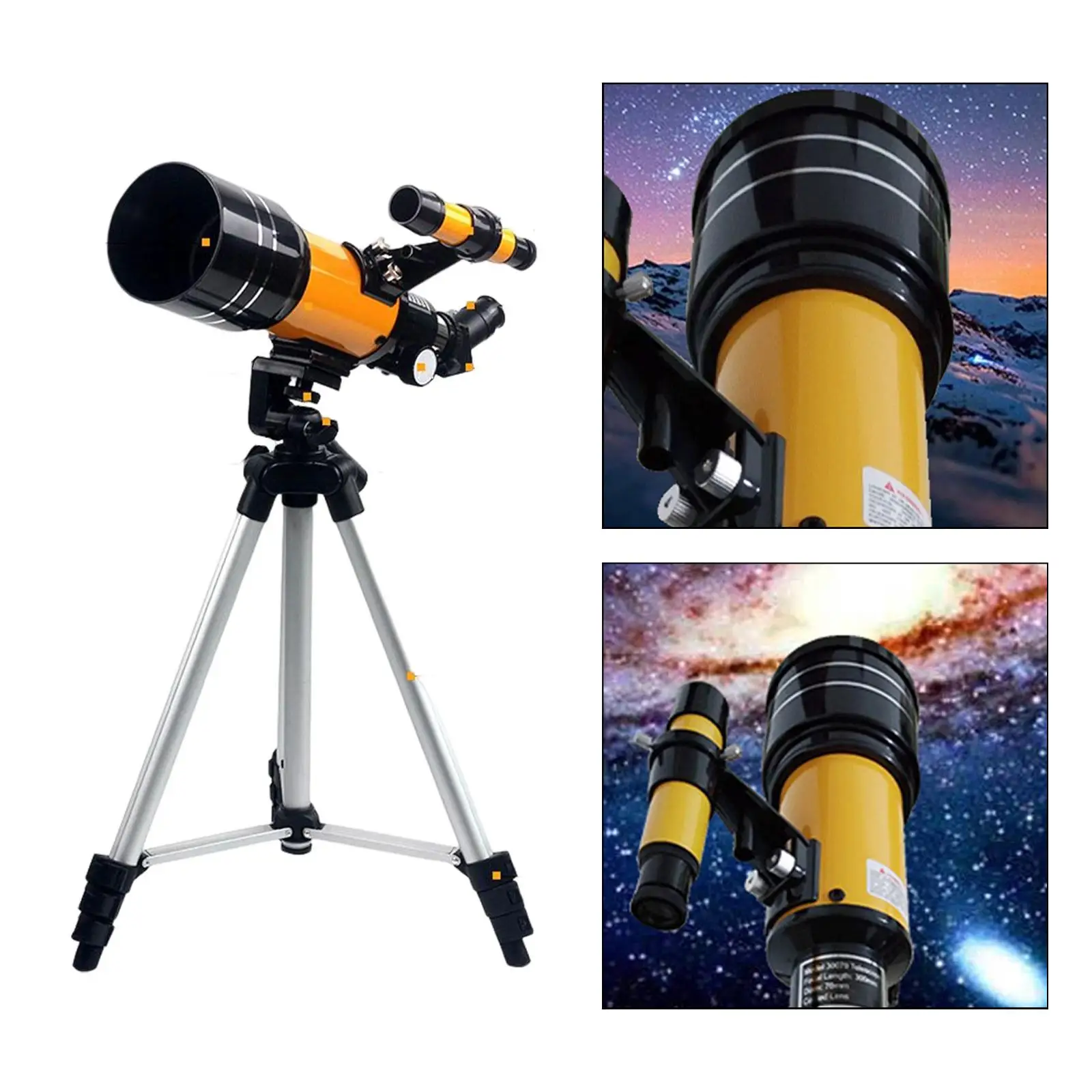 Telescope 70mm Apertures 300mm with Adjustable Tripod for Kids Adults Beginners
