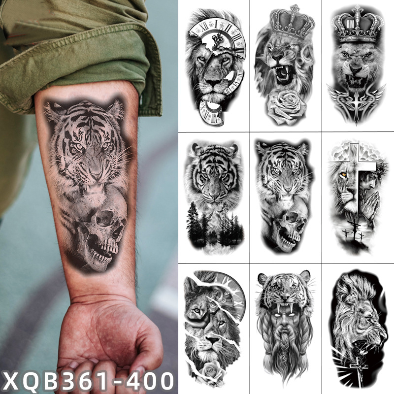 Best of Waterproof Temporary Tattoo Sticker Flower Lion Tiger Wolf Crown Body Art Arm Fake Tattoos King Animal Tattoo For Men Women Reviews & Tips