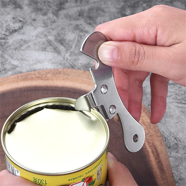 Stainless Steel Multifunctional Can Knife Bottle Opener, Side Cut Safety Can  Opener 