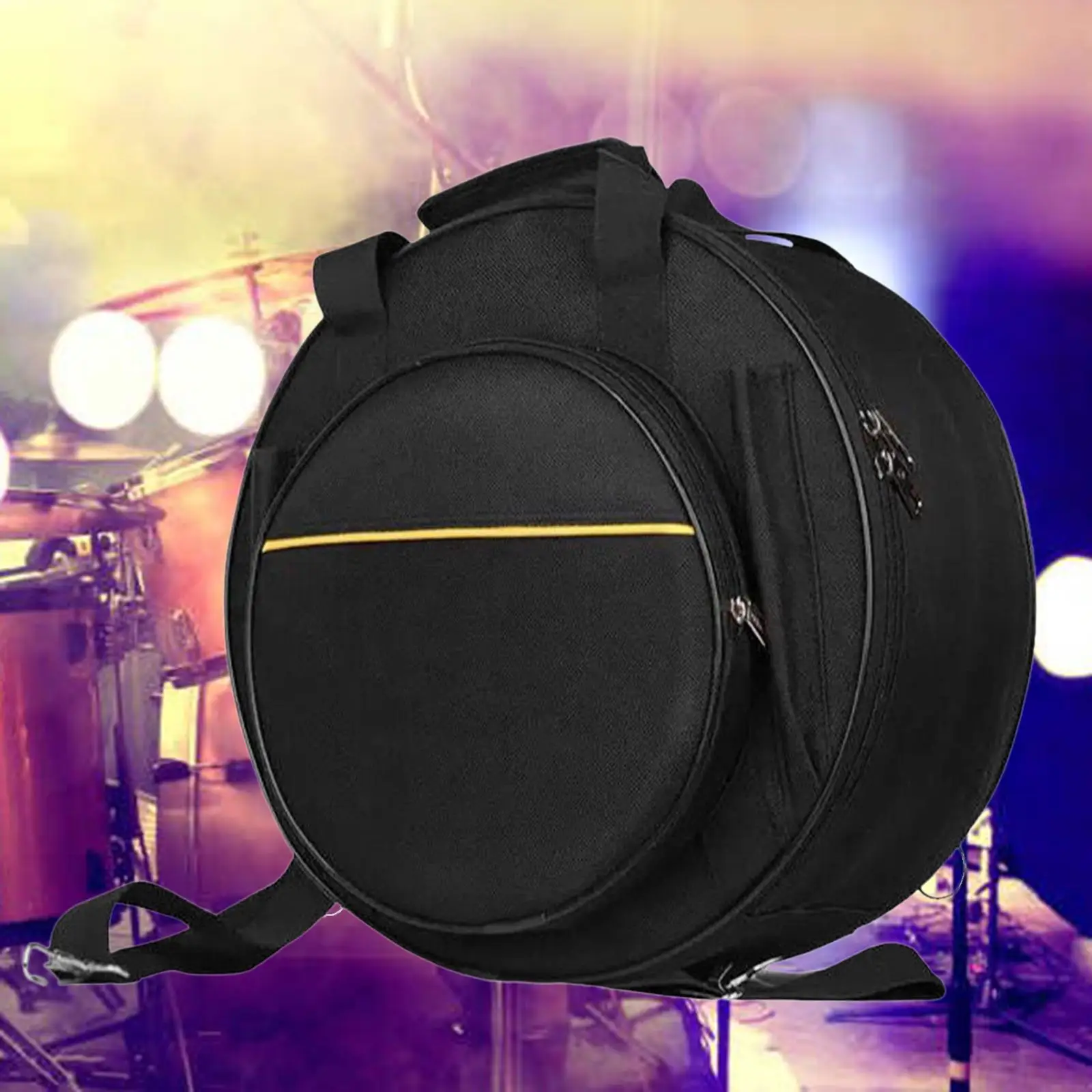 Waterproof Snare Drum Backpack with Carry Handles Percussion Storage Accessory Adjustable Strap Snare Drum Bag for Show