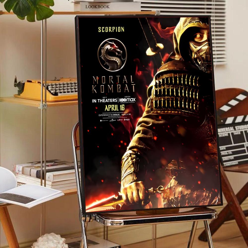 Mortal Kombat Game Classic Movie Posters Whitepaper Sticker DIY Room Bar Cafe Aesthetic Art Wall Painting