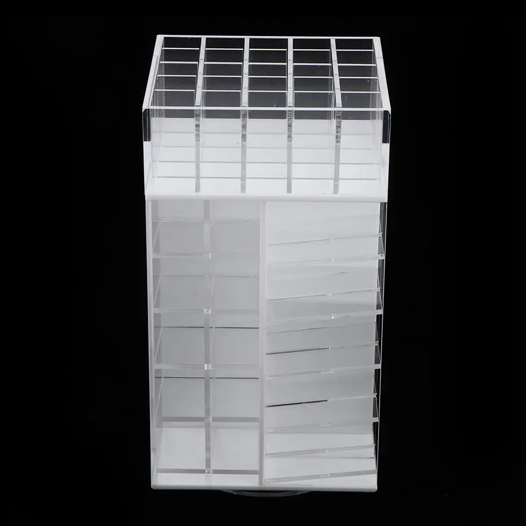  Holder, Acrylic Rotating 65  Organizer  Nail Polish  Shelf with Removable Divider,22.2x12x12 cm,