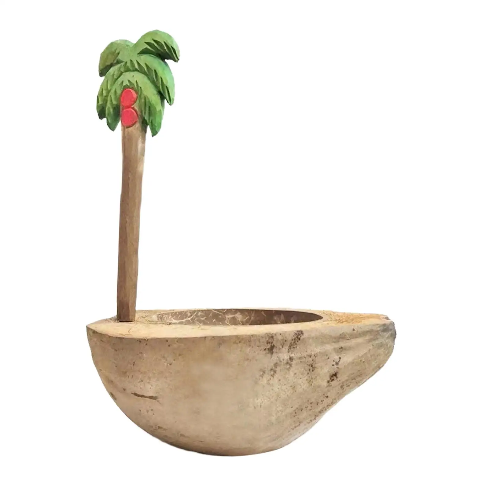 Coconut Tree Bowl Special Reusable Lightweight Creative Snack Party Dish Ice Cream Bowl for Home Table Decor Tourist Attractions