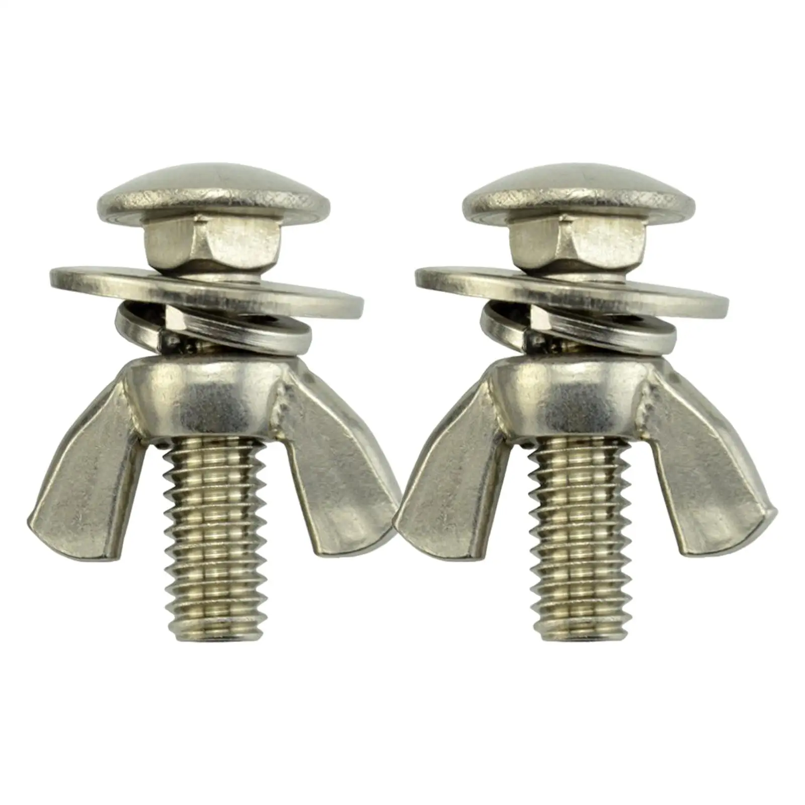 2Pcs  Butterfly Screw Bolts Wing Nuts Thumb Screws Fastener 316 Stainless  for