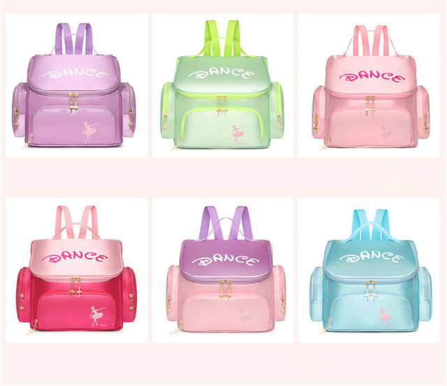 Ballet Dance Shiny Embroidery Backpack Dancing Storage Bag