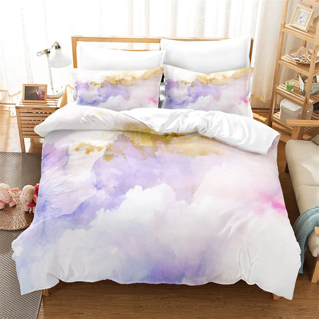 Custom Cloud Duvet Bedding Set-Aqua popular Blue and White-Customize Colors-Daybed-Twin XL-Full/Queen-King-Bedding-Bedroom-Bed-Kids Room-Girl-Size