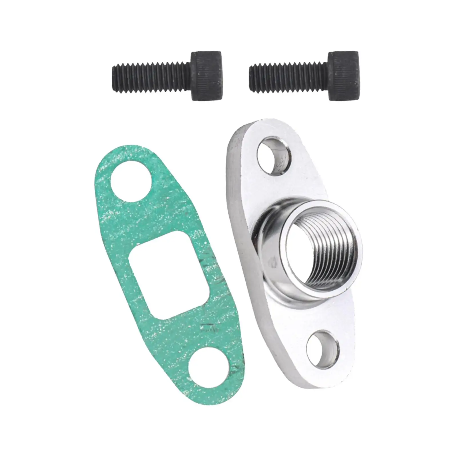 Oil feed Inlet Flange Gasket Fitting Set AN10 Fitting Durable Car Accessories Aluminum Alloy 1/2