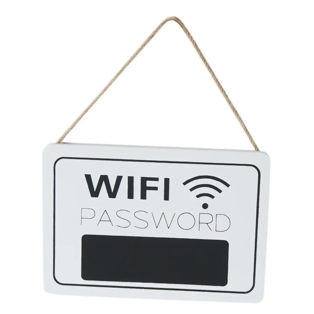 White Wooden Wifi Password Door Signs Rustic Home Hanging Decor Shop Hotel