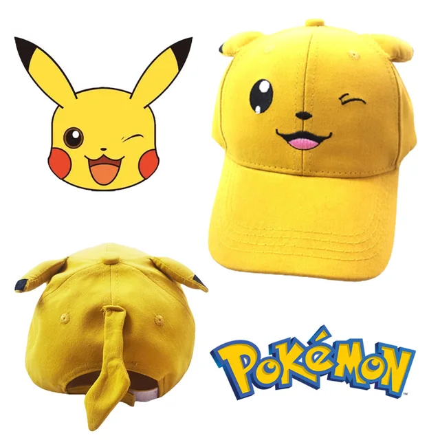 Pokemon Pikachu Baby Hats Autumn Kids Pirate Cap Toddler Cute Anime Girls  Boys Hat Child 3D Ear Baseball Caps Infant soft Sunhat - AliExpress