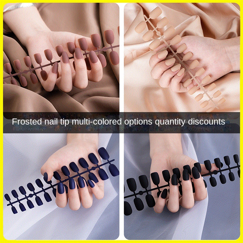 Best of 24Pcs / Set Strips Wearable Manicure Tools Ballerina Press On Nail Piece Matte Scrub Patch Coffin Fake Nails Artificial Finished Reviews & Tips