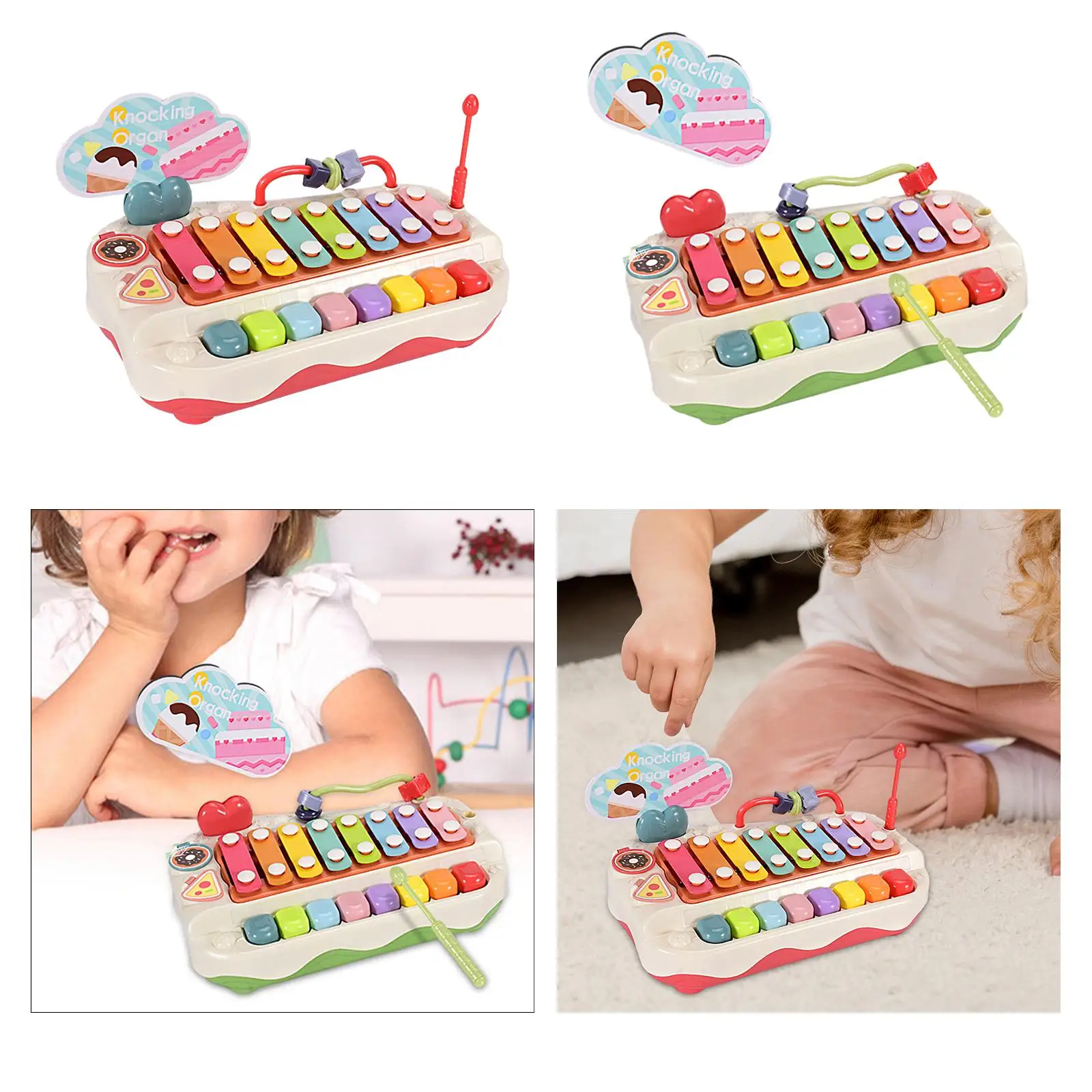 Baby Musical Toy Montessori Preschool Educational Motor Skills Colorful Piano Toy for Kids 3+ Baby Boy Girls Toddler Gifts
