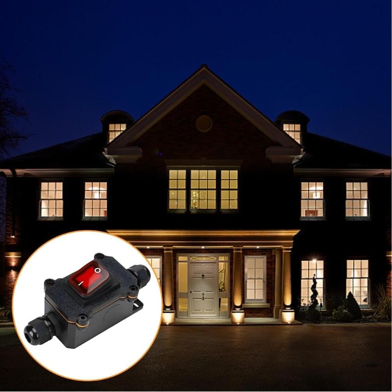 Description Picture 5 of itemNew Inline Cord Switches Waterproof Power Cord Toggle Switches with Red LED Button Heavy Duty Outdoor Device Switches